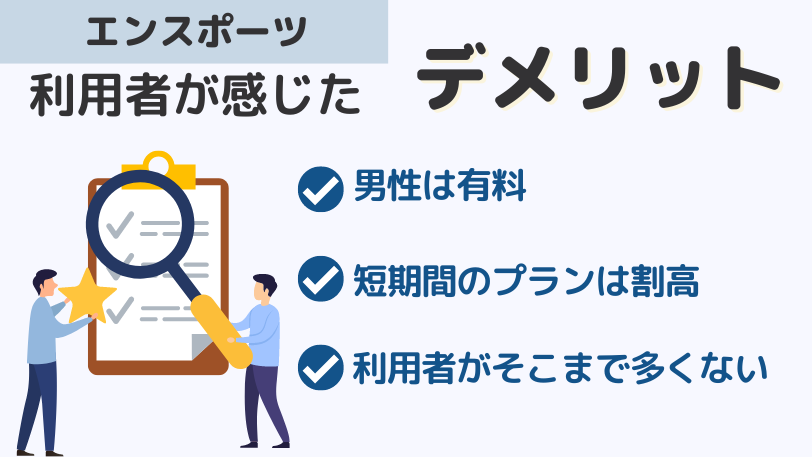 エンスポーツのデメリット（悪い口コミ）を聞いてみた