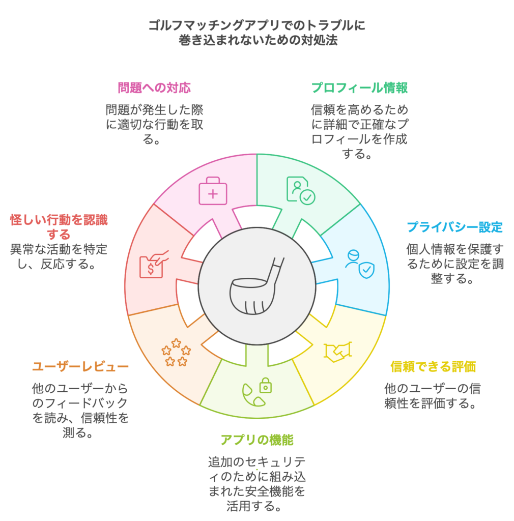 ゴルフマッチングアプリでのトラブルに巻き込まれないための対処法