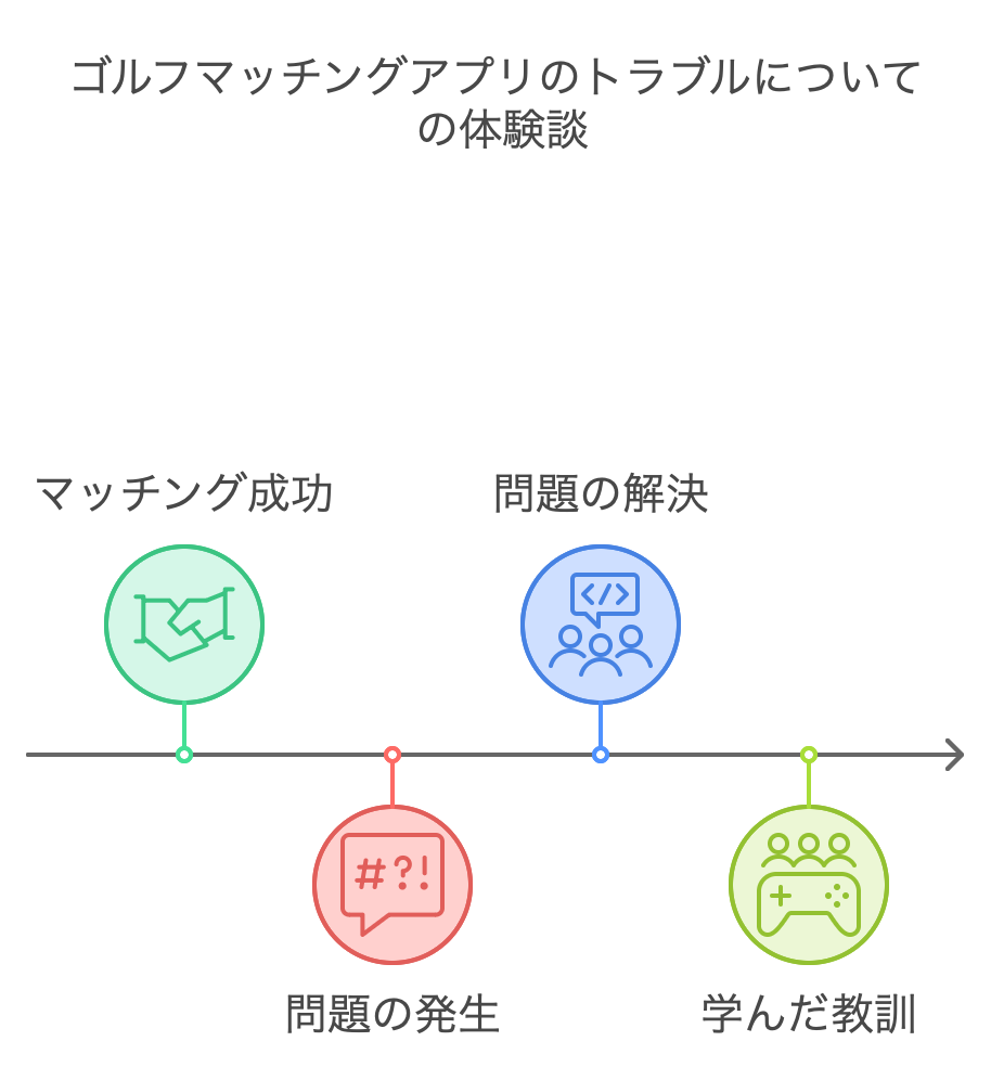 ゴルフマッチングアプリのトラブルについての体験談