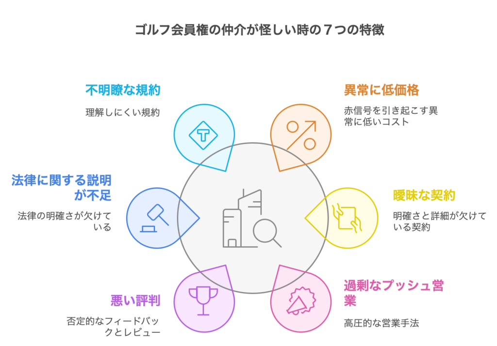 ゴルフ会員権の仲介が怪しい時の7つの特徴