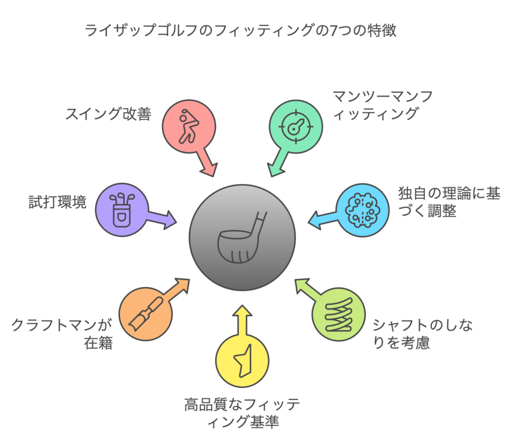 ライザップゴルフのフィッティングの7つの特徴